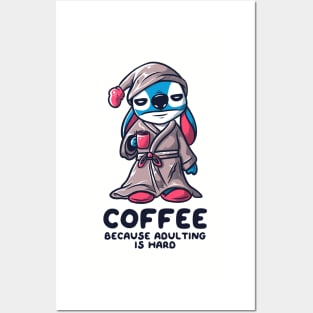 Coffee Because Adulting is Hard Funny Experiment Posters and Art